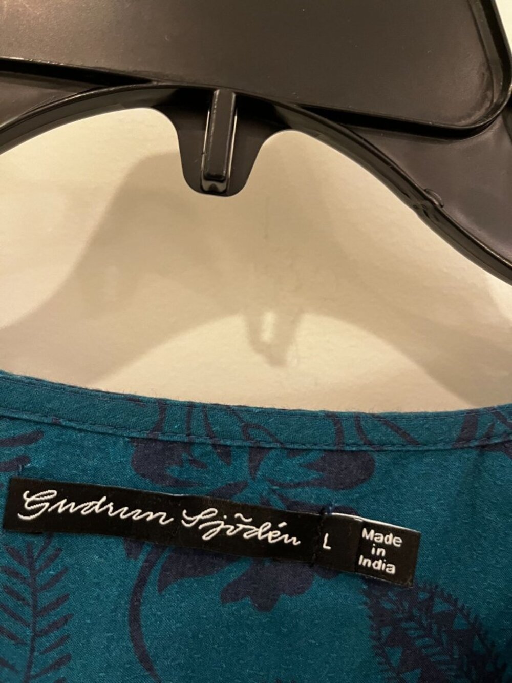 NWOT Gudrun Sjoden Woven Tahiti Tunic Top Organic Cotton Embroidered Floral L - Picture 8 of 10